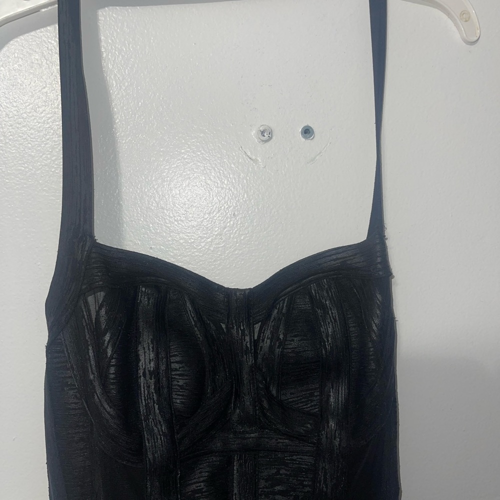 HOUSE OF [LONDON] CB Sexy black faux leather corset/bandaid dress, XS. Slim fit. - Picture 10 of 10